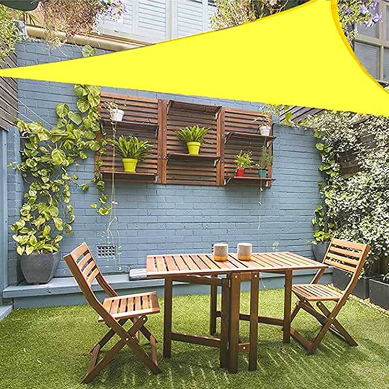Toile d'ombrage Triangulaire Jaune